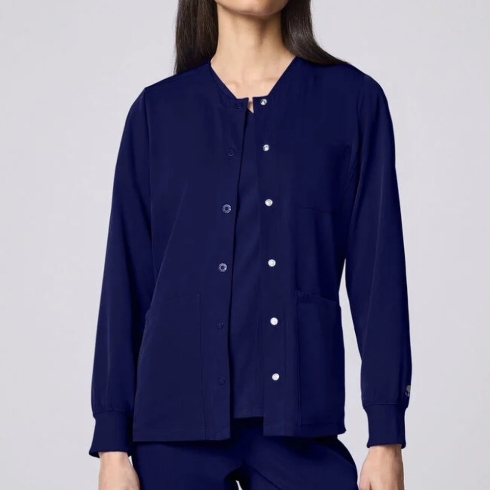 Healing Hands Navy scrub jacket